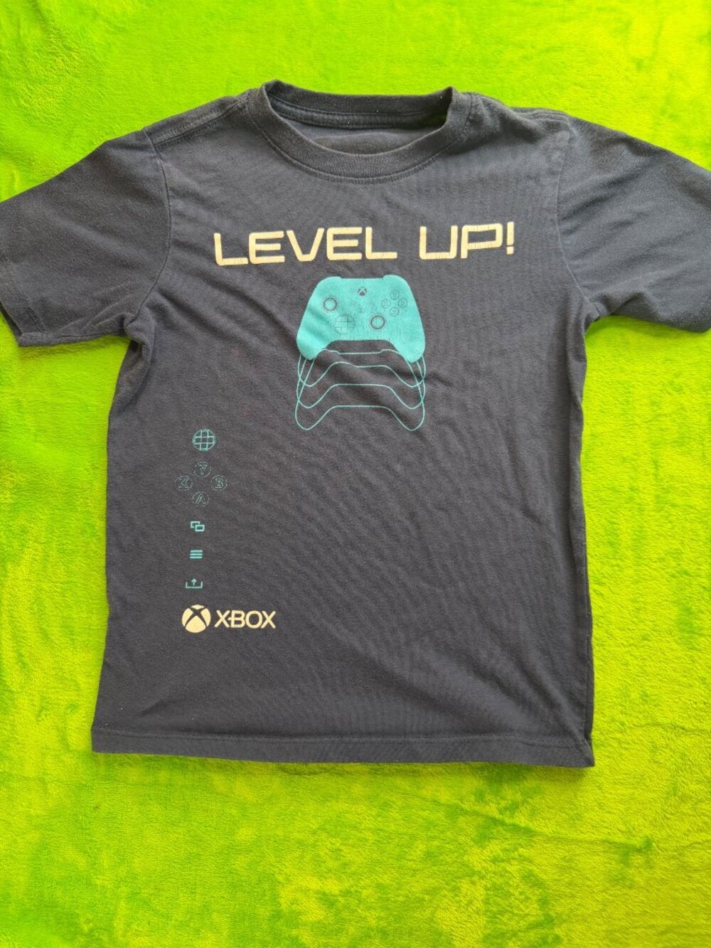 Xbox Level Up Controller Graphic T-Shirt Boys Navy Blue Sz M (8)